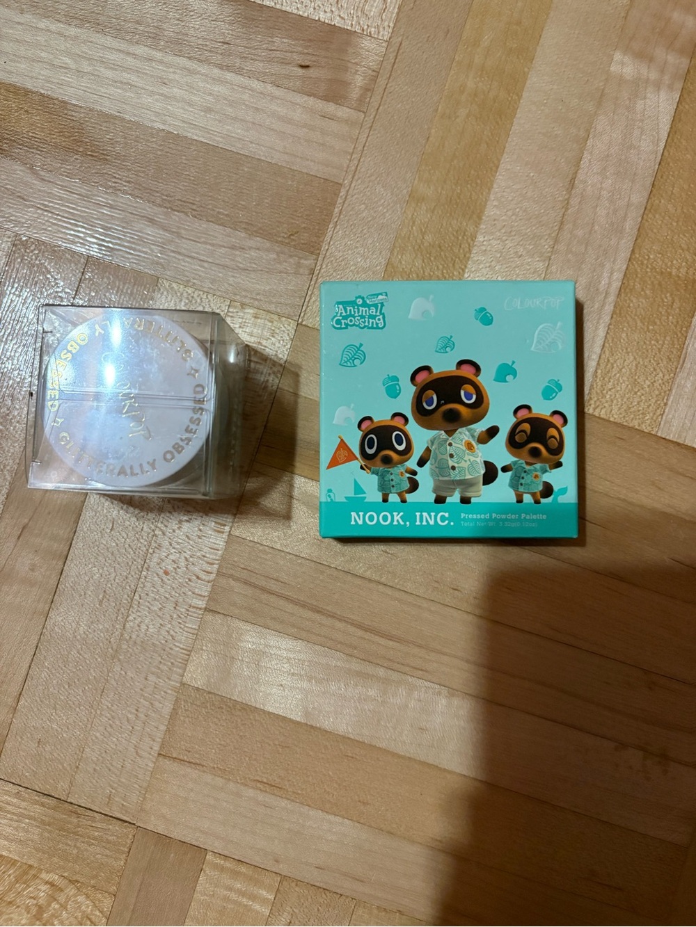 ColourPop Nook, Inc. Pressed Powder Palette - Aqua Teal + Glitterly Obsessed Gel